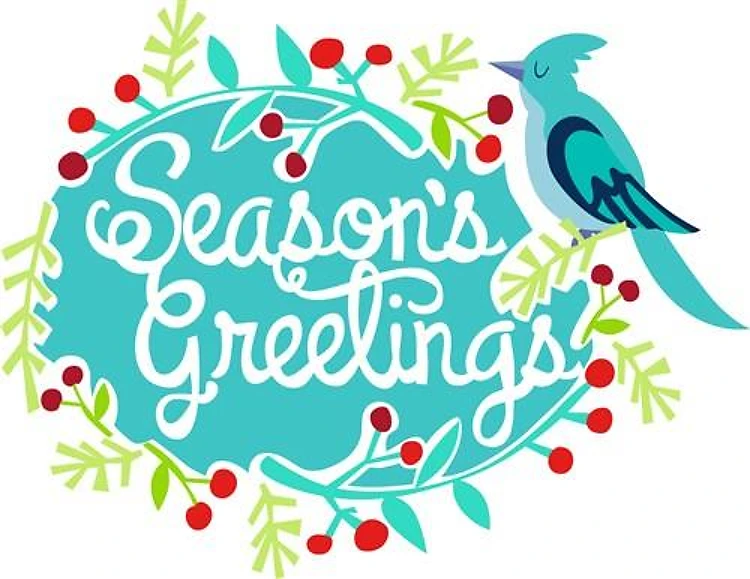 Seasons Greetings Blue Jay