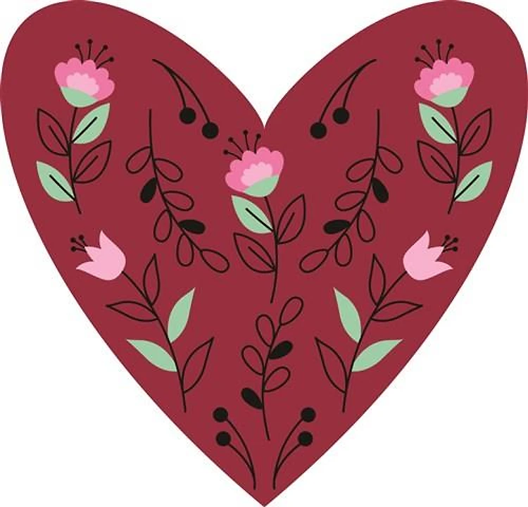 Valentine Floral Heart