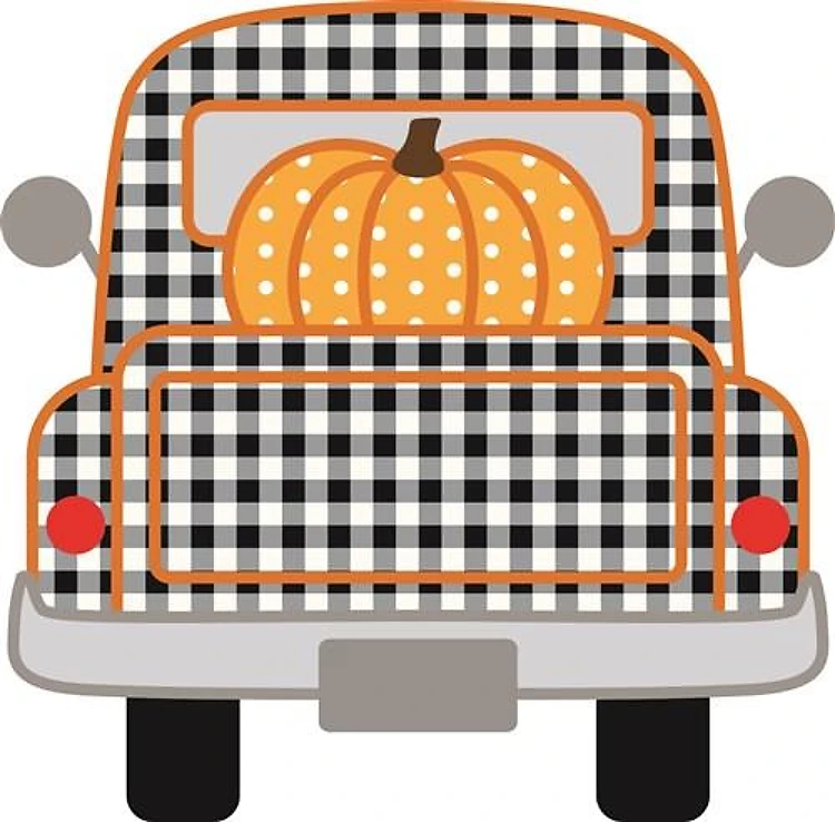 Fall Pumpkin Truck Applique