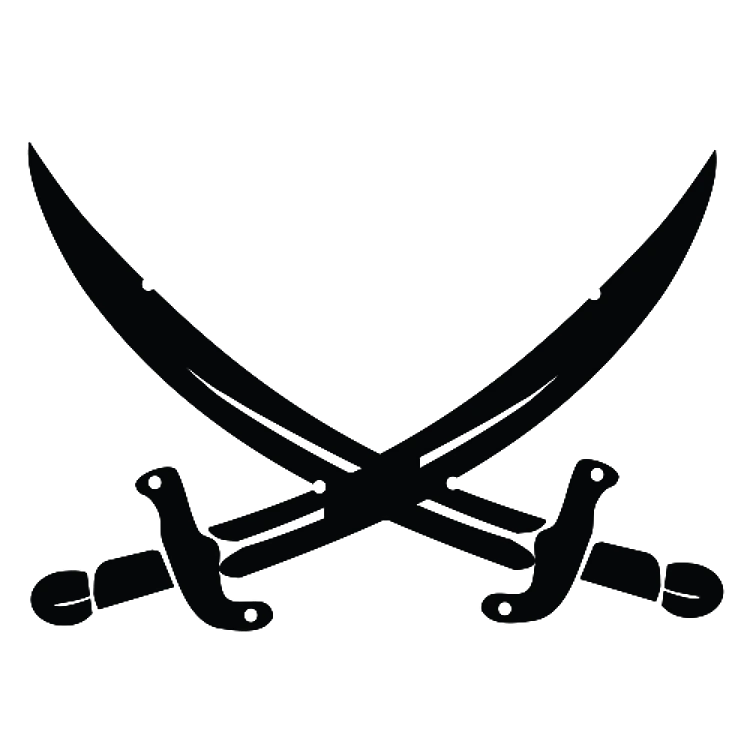 Crossed Pirate Swords