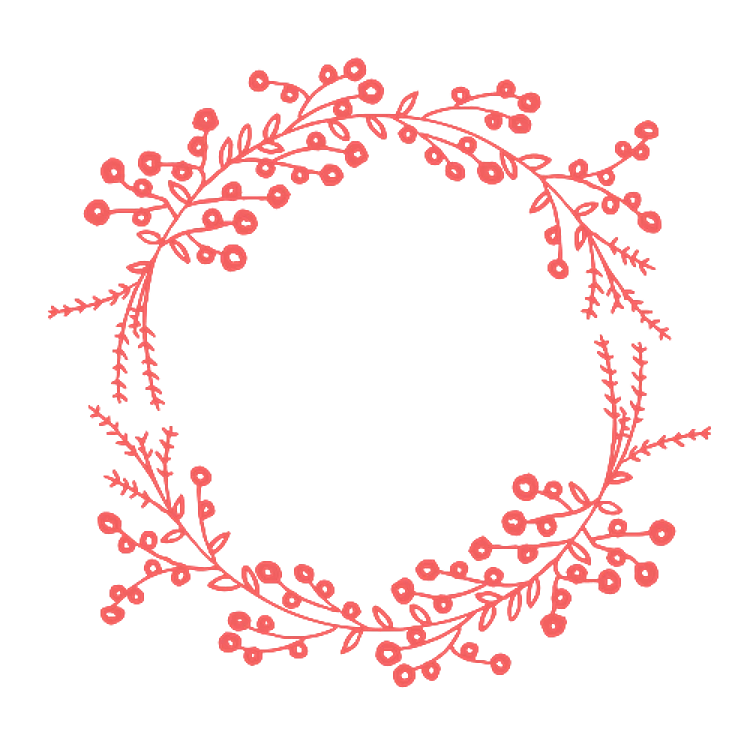 Redwork Wreath