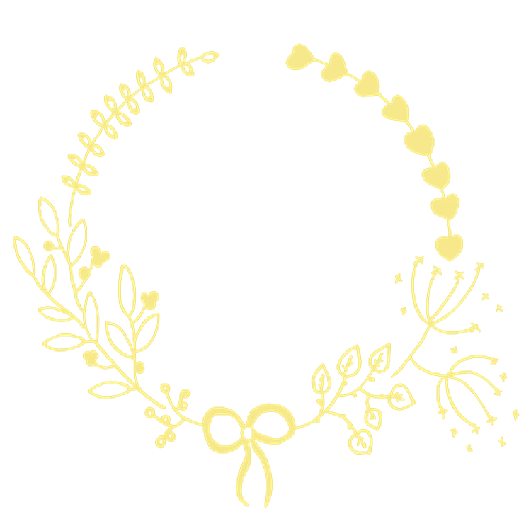 Floral Wreath Outline