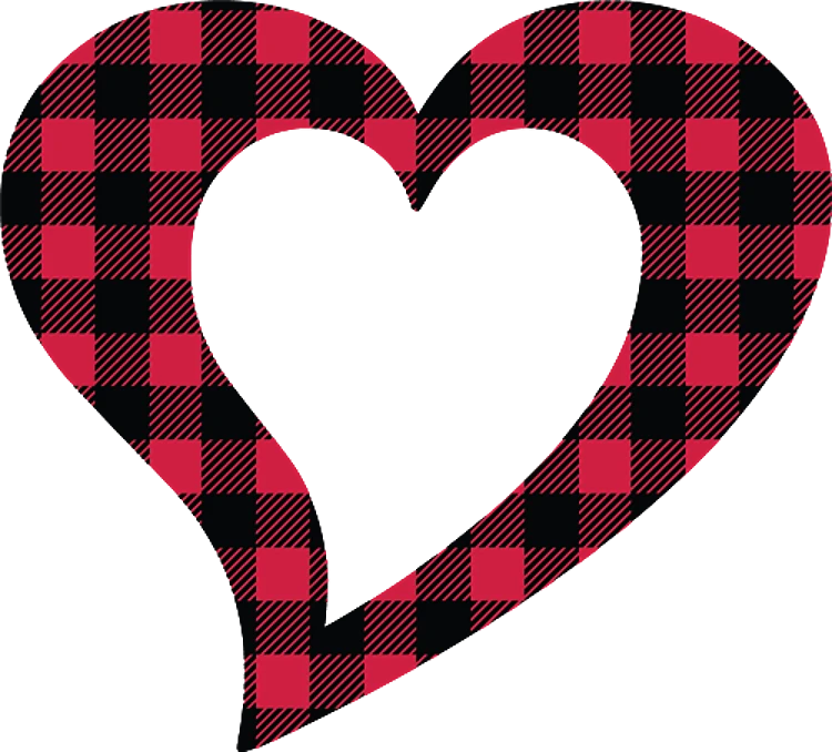 Stylized Plaid Heart