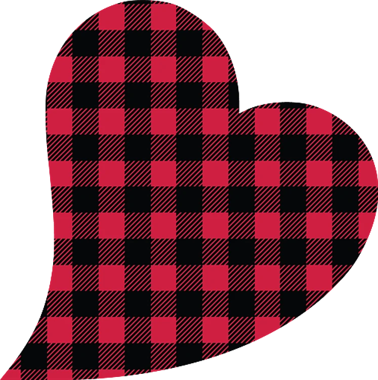 Plaid Valentines Heart