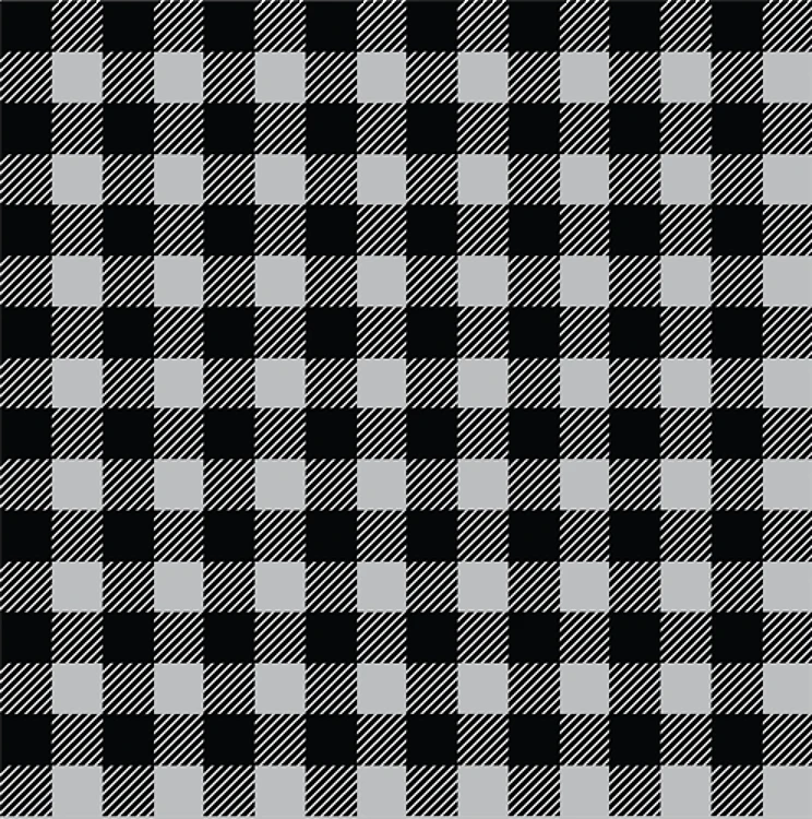 White Plaid Square