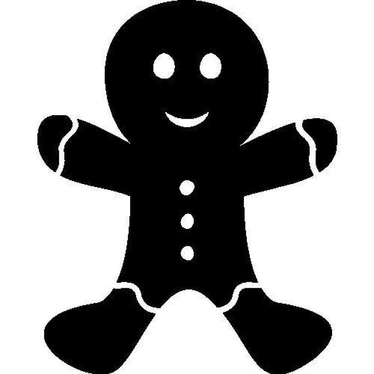 Gingerbread Man Silhouette