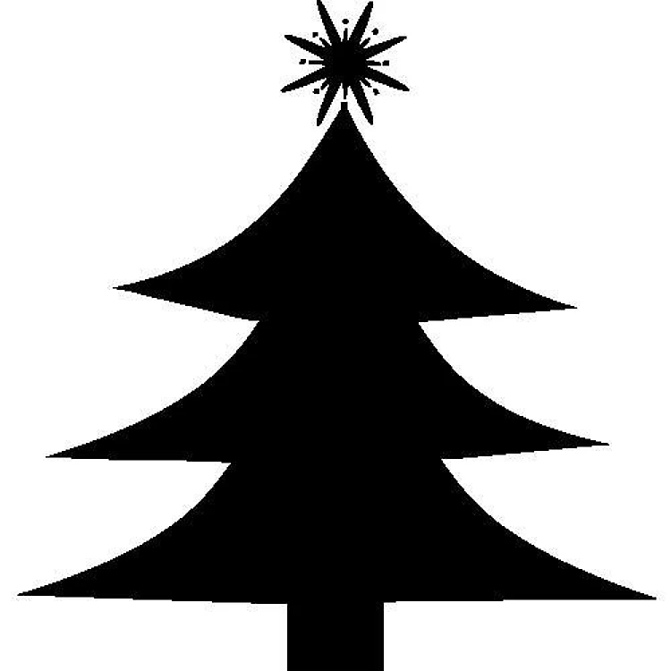 Silhouette Xmas Tree
