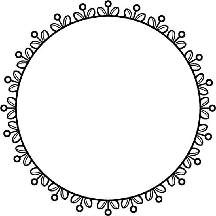 Floral Circle Frame