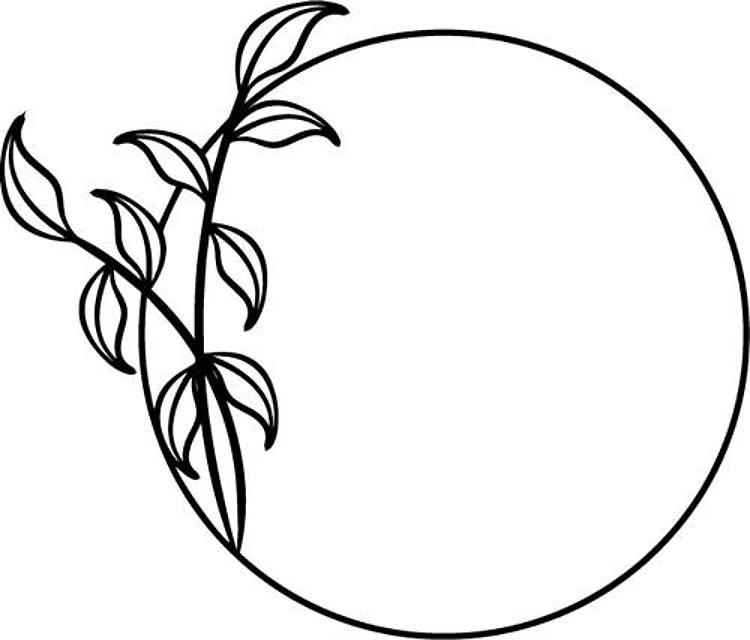 Floral Circle Frame