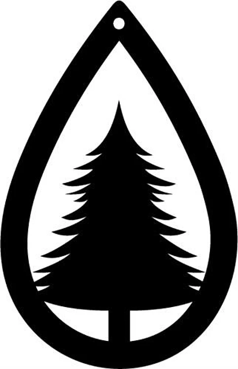 Tree Teardrop Earring