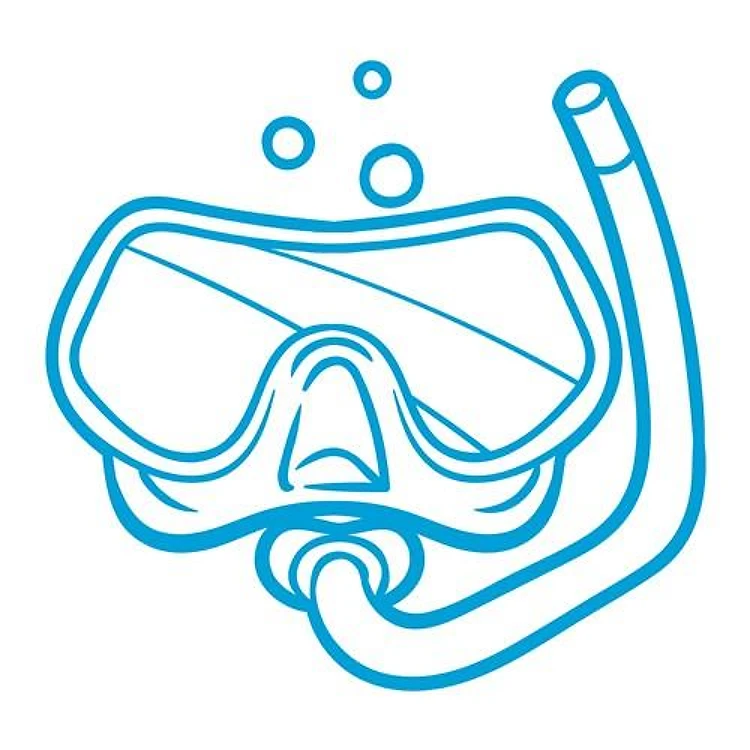 Snorkeling Mask Outline