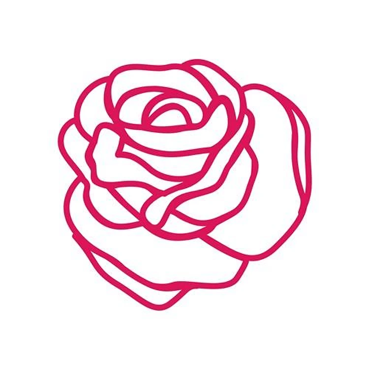 Summer Rose Outline