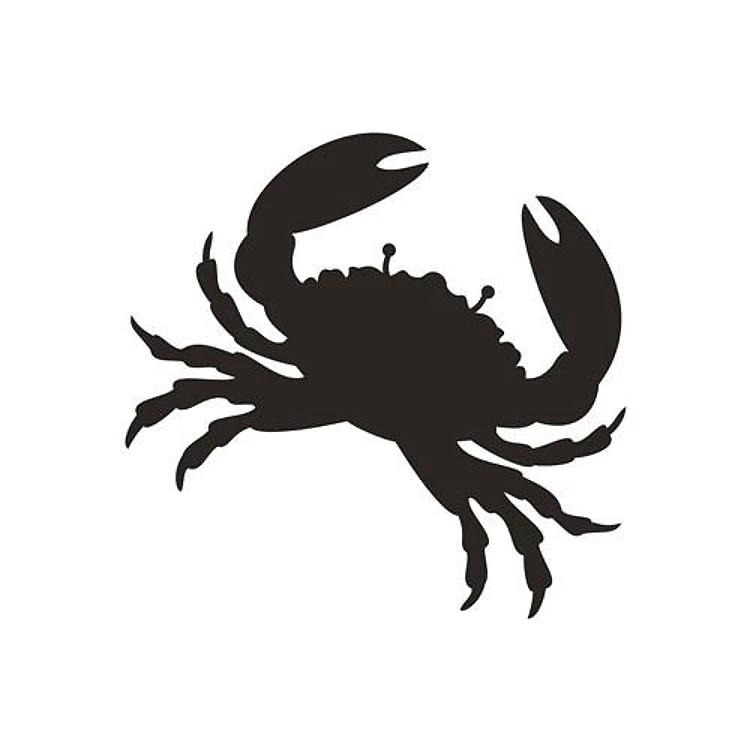 Summer Crab Silhouette