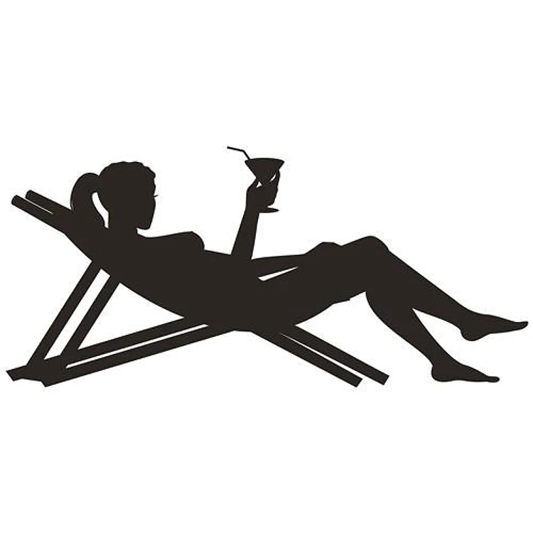 Sunbathing Woman Silhouette