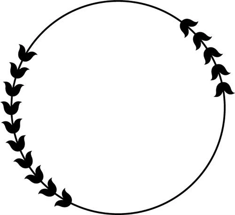 Tulip Silhouette Wreath