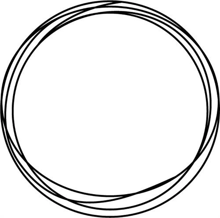 Scribbled Circle Frame