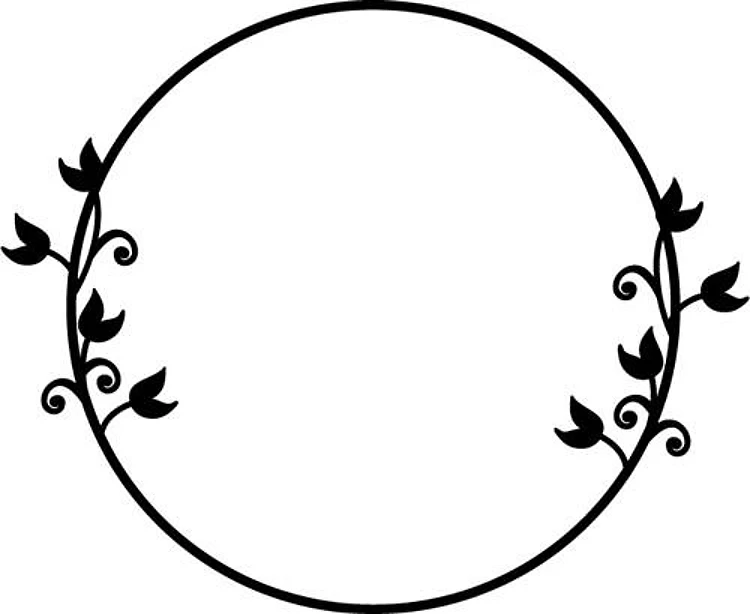 Embellished Leafy Frame