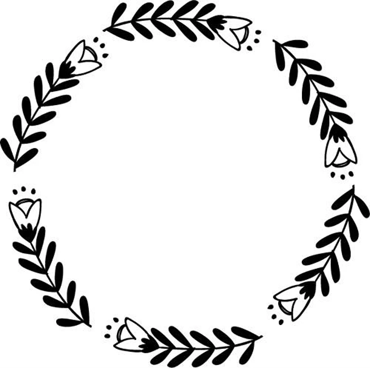 Folk Art Circular Frame