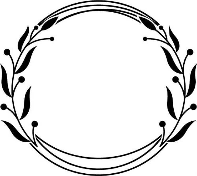 Scribbled Leafy Frame