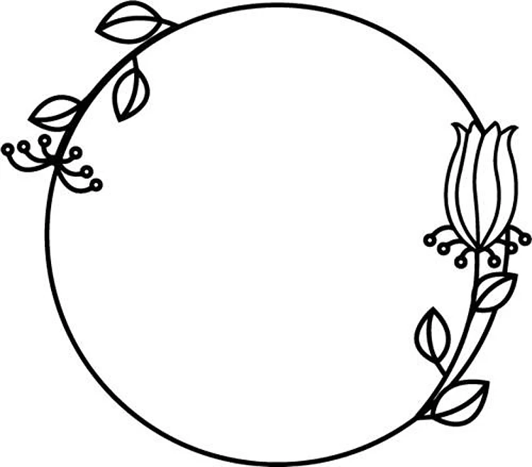 Folk Art Floral Frame