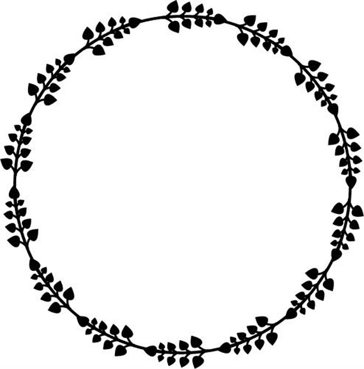 Silhouetted Leafy Monogram Frame
