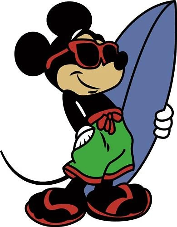 Surfing Mickey