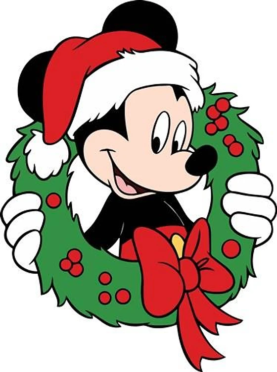 Mickey Mouse in Wreath