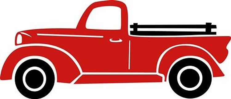 Vintage Red Pick Up