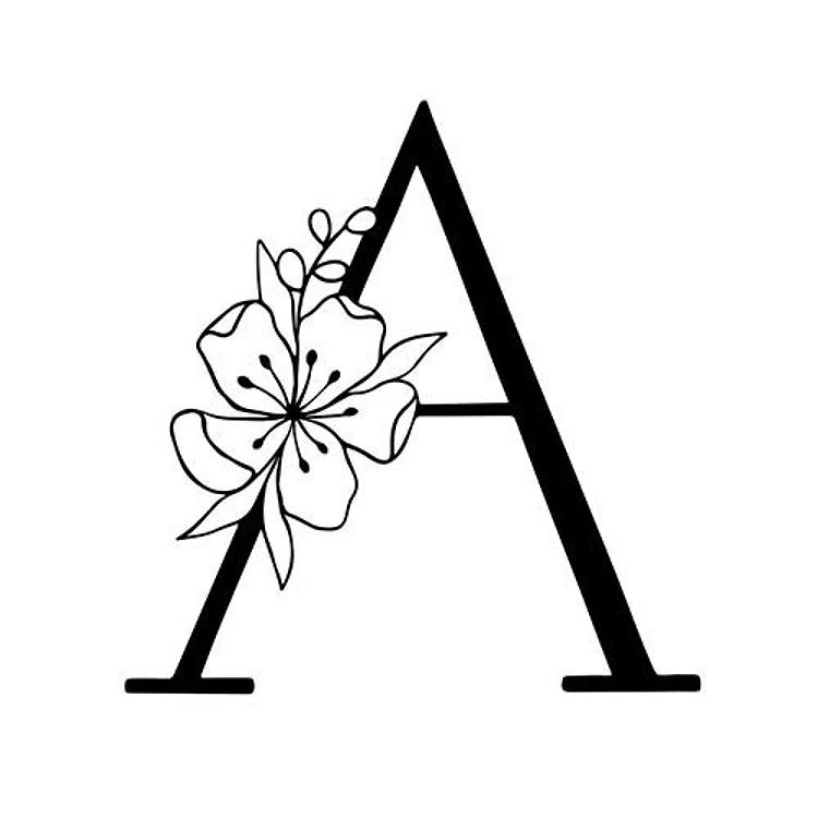 Floral Letter A