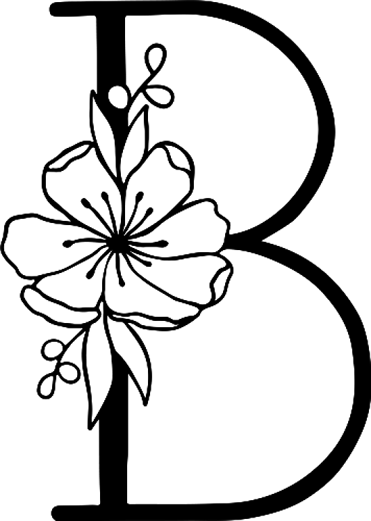 Floral Letter B