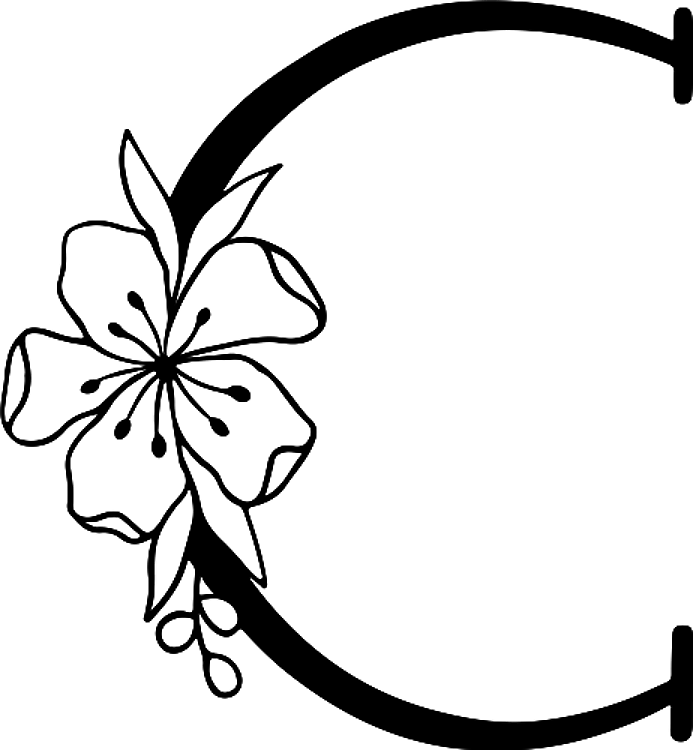 Floral Letter C