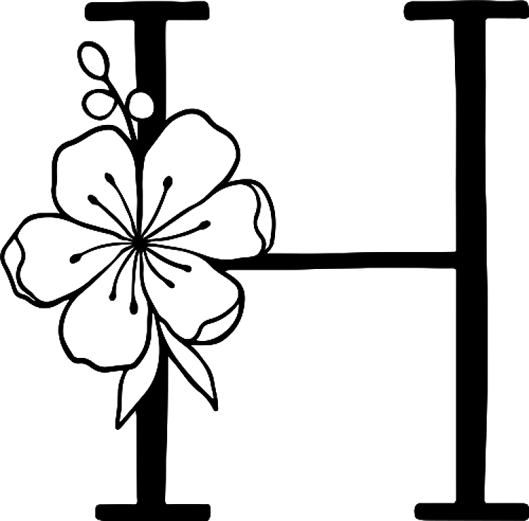 Floral Letter H