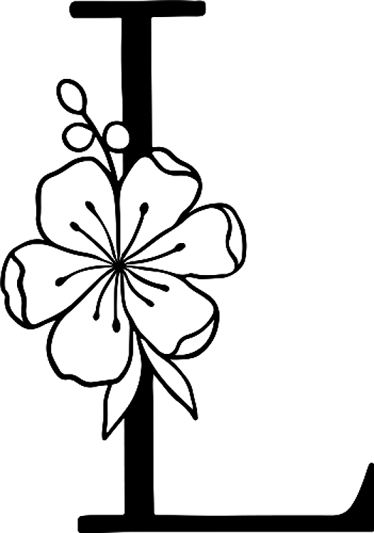 Floral Letter L