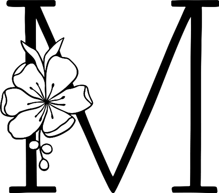 Floral Letter M