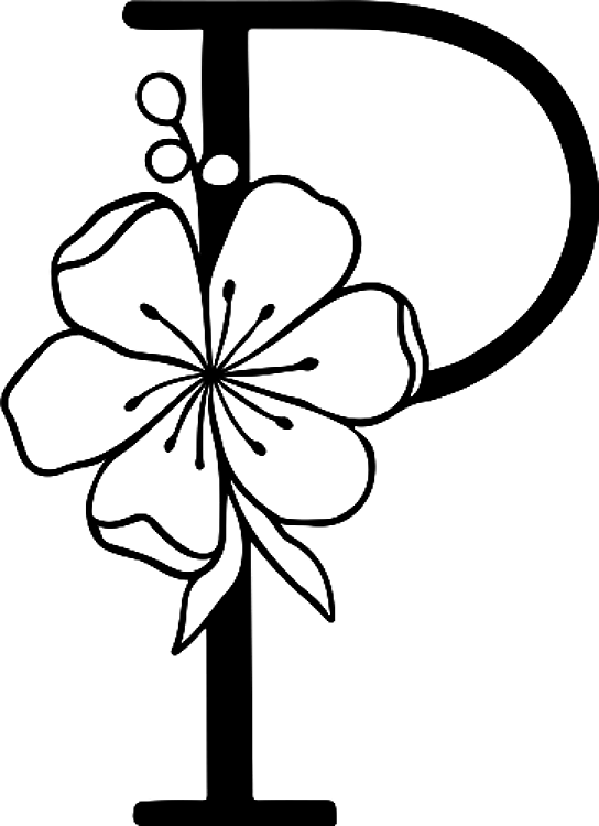 Floral Letter P