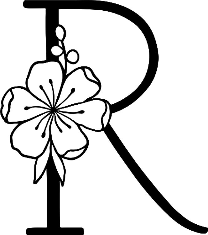 Floral Letter R