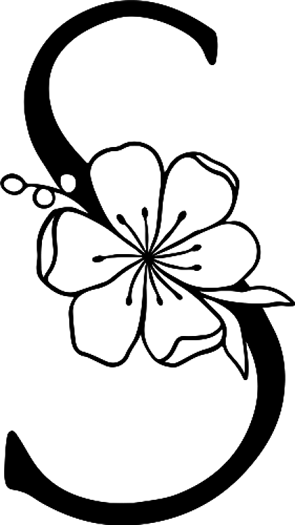 Floral Letter S