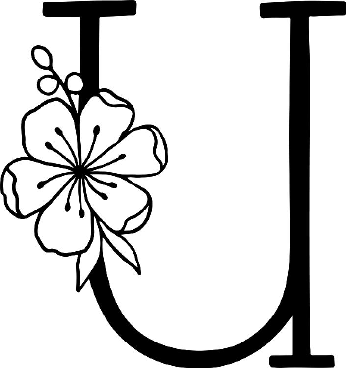 Floral Letter U