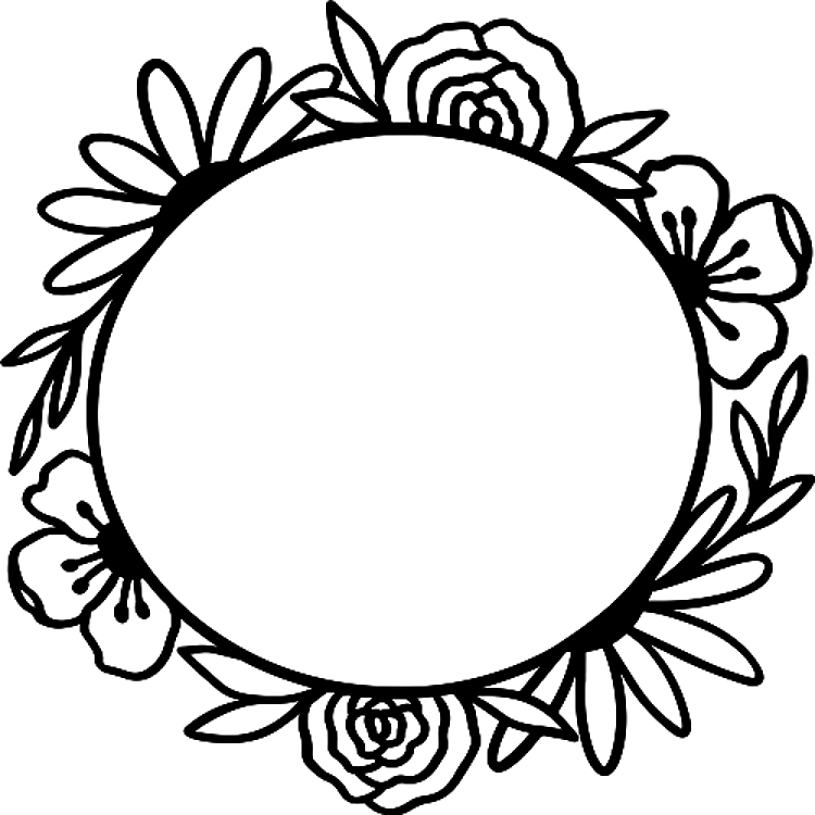 Floral Monogram Circle