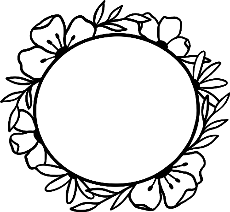 Floral Monogram Circle