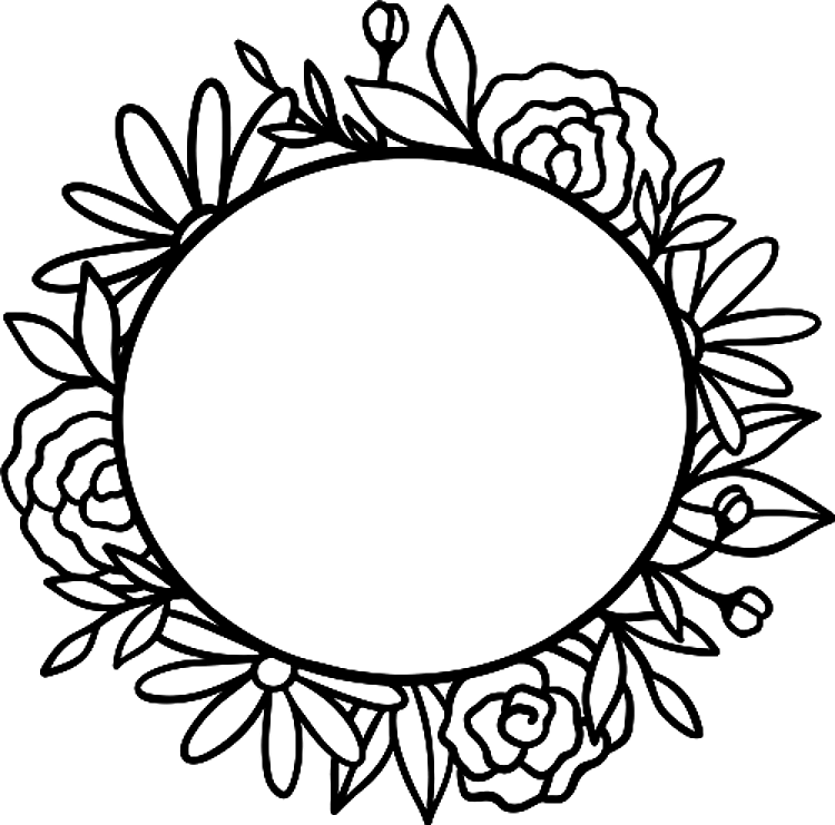 Floral Monogram Circle
