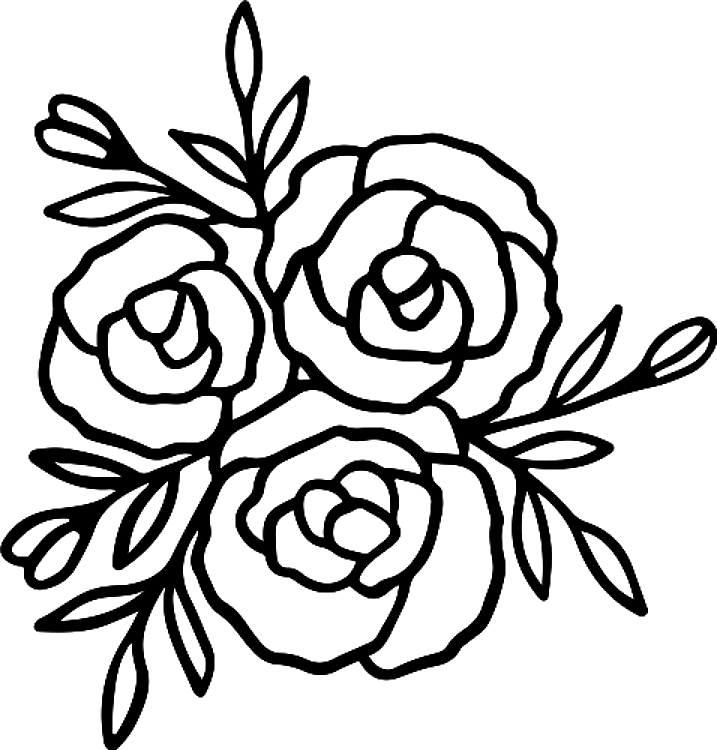 Outlined Flowers