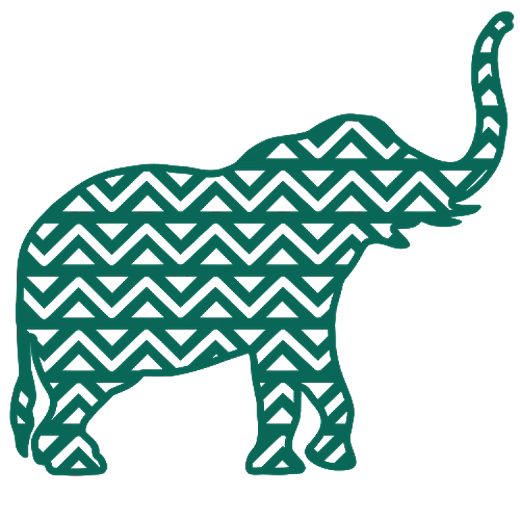 Aztec Geometric Elephant