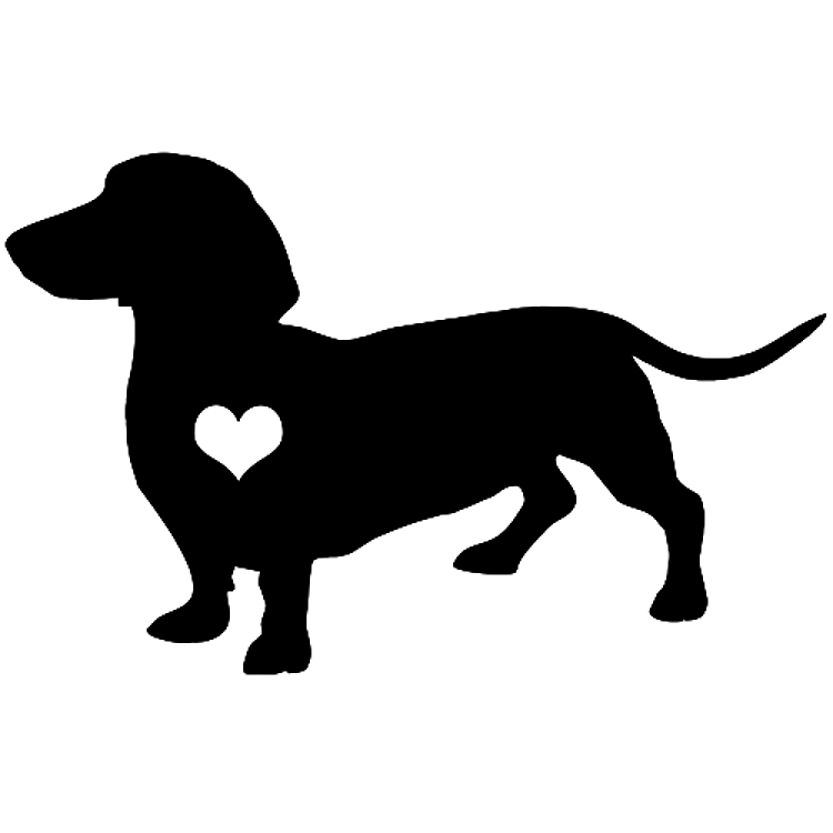 Dachshund Silhouette & Heart