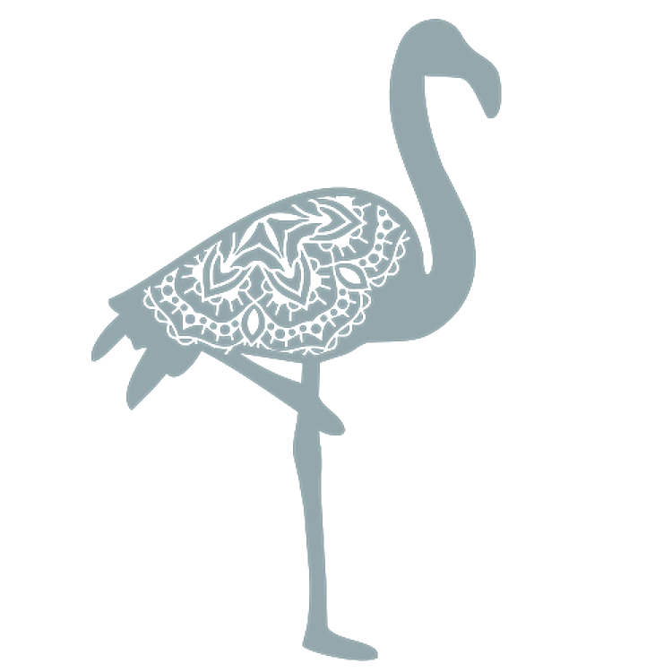 Flamingo With Mandala Pattern