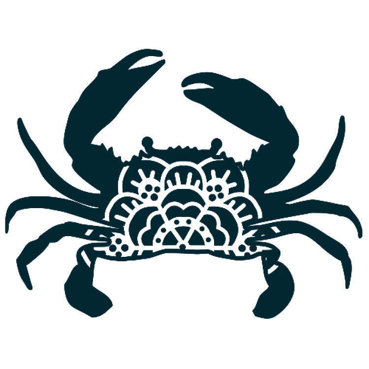 Crab & Floral Mandala