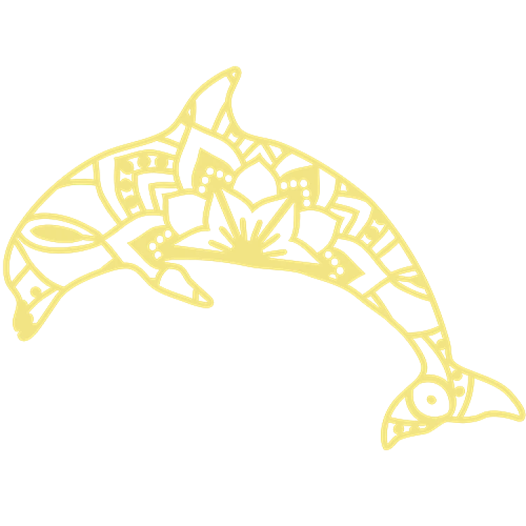 Dolphin & Floral Mandala