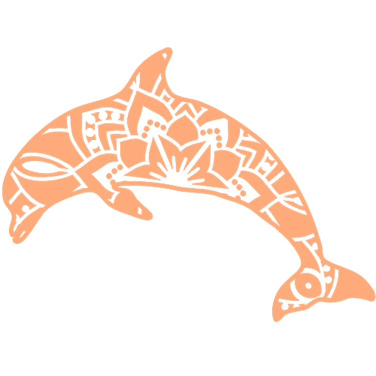 Floral Mandala Dolphin