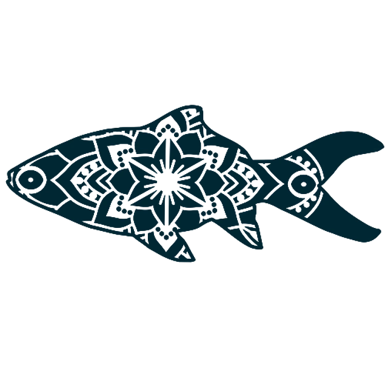 Floral Mandala & Fish