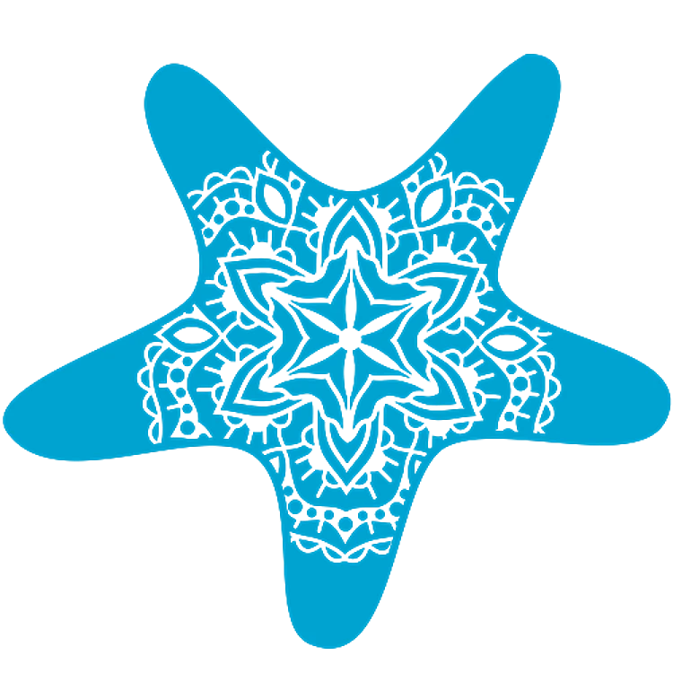 Starfish With Floral Mandala